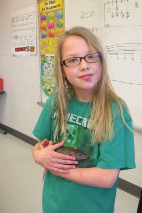 Chloe and Steve entertain class