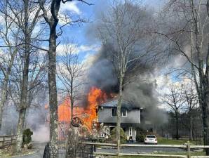 A house fire on Mallard Lane in Lehman Township on the afternoon of March 17.