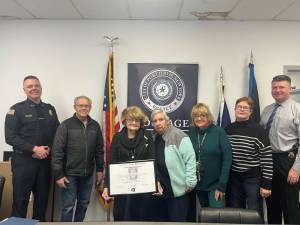The police department, as well as members of the community, celebrated the retirement of Ronnie Gioia on January 3.