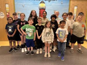 Back row, from left: Jaxson Schueller, Molly Jenks, Vruta Patel, Jayde Lazier, Elliot Fischer; middle row, from left: Julian Incencio, Mila Gonzalez, Parker Slattery, Nakash Patel, Aubree Gause, Julien Cisrelli; front row, from left: Gavin Smith, Adalyn Holdredge, Sneh Patel