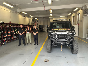 The Stroudsburg Volunteer Fire Department’s new utility terrain vehicle was obtained through a $74,000 PA Department of Community and Economic Development grant with the help and direction of state Rep. Tarah Probst.