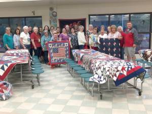 Members of the Delaware Valley Quilters Guild were proud to deliver their lap quilts to the Hudson Valley Honor Flight organization.