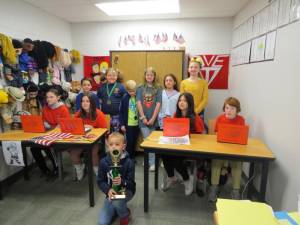 The Delaware Valley Elementary School Odyssey of the Mind Structure Team of Nicole Helt, Dominick DeLauro, Rachel Pflanz, Connor Stewart, Taryn Kaylor, Mia Pavinich, Jovey Thiele, Nicole Helt, Olivia Pitrelli, Scarlett Coleman, Declan Dorcas and Jayce Jacobs.