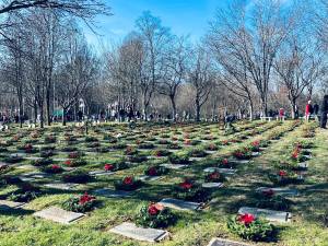 Wreaths at the County’s Veterans Memorial Cemetery on December 16.