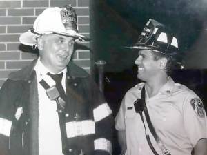 Tom Kontizas (right), New York City firefighter (Photo provided)