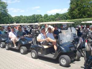 Golfers at a past Cocula scholarship fundraiser (John Cocula Memorial Scholarship Fund Facebook page)