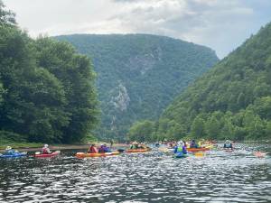 Kayakers enjoy a previous sojourn