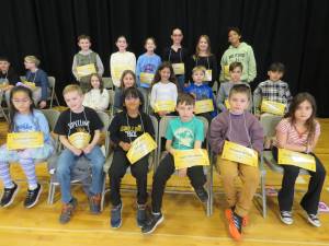 Delaware Valley Elementary School Spelling Bee participants.