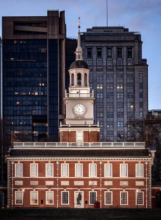 Independence Hall in Philadelphia, where the Declaration of Independence was created. Photo by Dan Mall at Unsplash.