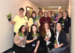 Photo, L-R kneeling: Desi Vinton, Erin Dean, Jessie Lombardo, Stacey Goodenough. Standing: Tina Bothun, Cheryl Gregory, Cindy Creavey, Liza Hiller, Thea Snyder, Kris Murray, Gary Pepper, Tammy Robinson, Deb Harsch. Missing: Robyn Bognatz, Lorna Maurer, Joan Rake, Cheryl Sieg, Vicky Jaggars. Honorary Mention - also missing: Jill Freer, Lori Montgomery, Sue Palmer, Anna Considine, Christopher Francis and Diane Fox.