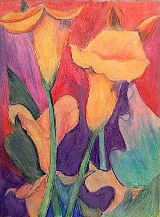Lillies, by Joseph Petrosi (colored pencils)
