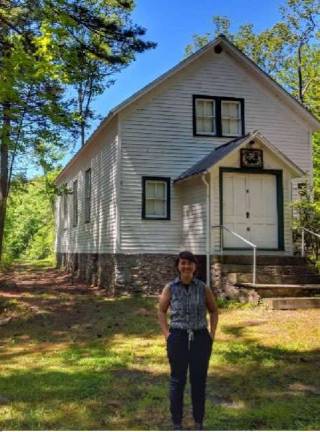 Elizabeth Nicholson outside Mill Rift Civic Association Museum (Photo provided)