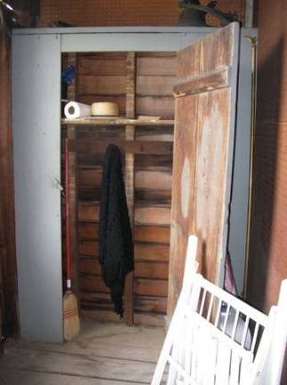 Closet at the schoolhouse (Photo by Ginny Privitar)