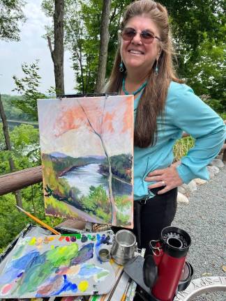 Milford. Plein Air event paintings on display