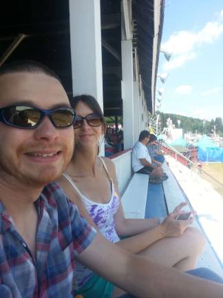 Jason and Jennifer Hutchings of Shohola enjoying the fair.