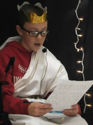 Peyton Roberston gives a dramatic reading (Photo provided)