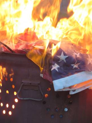 Fifth-graders share in flag retirement ceremony