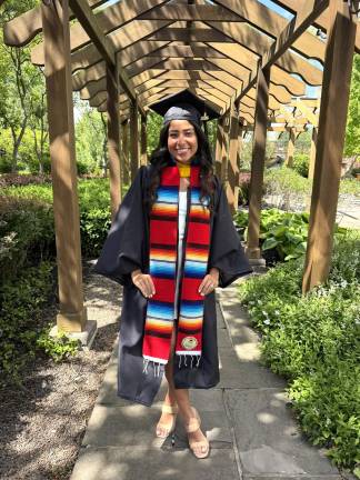 Briahna Ortiz graduates from Lebanon Valley College.