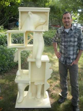 &quot;Nevelson Bear&quot; with artist Ricky Boscarino.