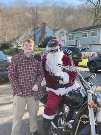 Dave Green as Santa on his travels around Byram (Photo provided by Dave Green)