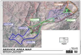 The service area map provided by Herbert, Rowland &amp; Grubic