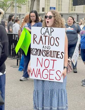 Goshenite among nurses protesting in DC explains why