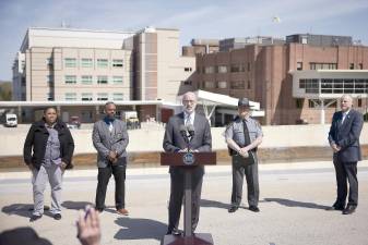 Pennsylvania Governor Tom Wolf spoke with the press in York on April 29. He was joined by Pennsylvania State Police Commissioner Colonel Robert Evanchick to announce that, following the Biden Administration’s new final rule on ghost guns, Pennsylvania stands ready to implement the same regulation at the state level.