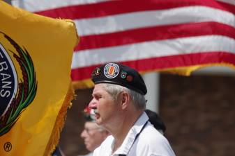 A veteran marches in the 2015 Milford Memorial Day parade.