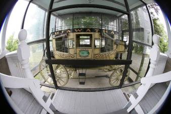 The Columns Museum’s 1850 stagecoach, “The Hiawatha”