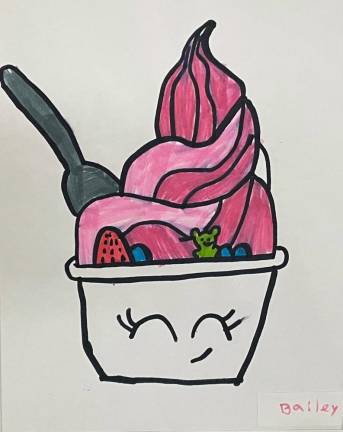 “Ice Cream Smile” by Bailey G (nine years old). Photos provided by the Barryville Area Arts Association and Artists’ Market Community Center.