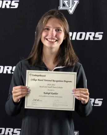 College Board honors DVHS scholar Kaleigh Kuddar