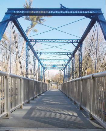 The newly refurbished Mott Street Bridge