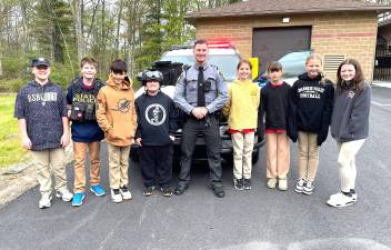 L-R: Owen Pavinich, Wyatt Barkhimer, Freddy Moran, Julien Ciarelli, Trooper Hopkins, Veronica Embriano, Olivia Kimberlin, Gia Slain and Vayda Kresse.