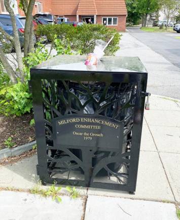 New Milford Enhancement Committee trash receptacles.