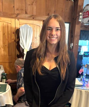 Savannah Van Orden received the Margaret Mary Memorial Scholarship from the Delaware-Dingman Township Democratic Club