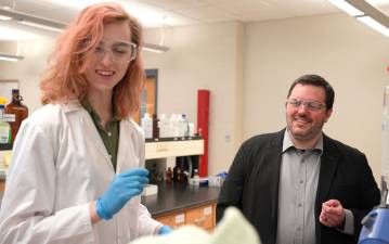 EDU student Luna Mumma and Dr. Gregory Boyce