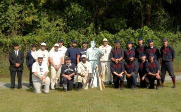 The Elizabeth Resolutes and the Mountain Athletic Club teams at the 2024 vintage exhibition.