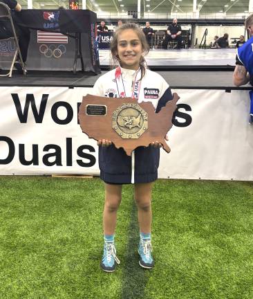 Julie Fleming, a five-time state champion wrestler, represented Pennsylvania at the Women’s National Duals.