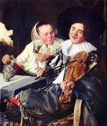 &#x201c;The Happy Couple&#x201d; by Judith Leyster. This painting was sold to the Louvre in 1893 as the work of Frans Hals.