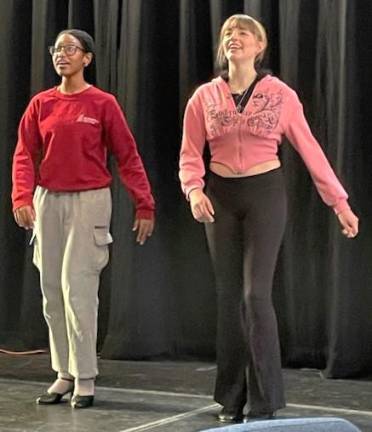 Dancers Ashantia Dicette and Morgan Frey.