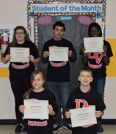 Students of the Month at DV Middle School