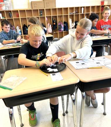 Heath Fountain and Olivia Lyons investigate what happens to fallen leaves.