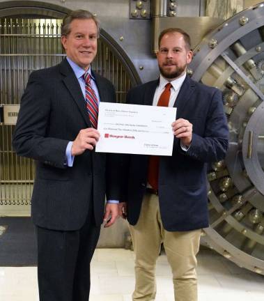 From left: Lewis J. Critelli, Villaume Foundation board member, and Craig Lukatch, president and executive director of Lacawac Sanctuary (Photo provided)