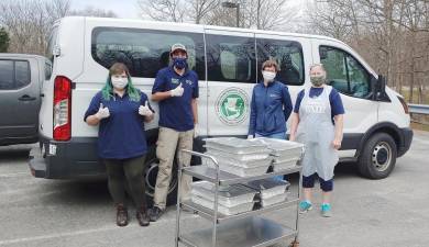 Amelia Hoskins, Greg Pizzano and ErinTaylor from the Pocono Environmental Education Center (PEEC) and Cherie Bland from the Pike County COA. (Photo provided by PEEC)