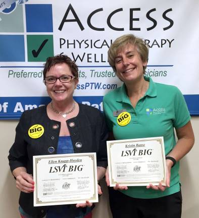 Photo provided Physical Therapist Kristin Banse and Physical Therapist Assistant Ellen Knapp-Hayden.