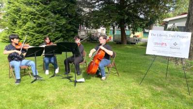DVHS musicians Eric Choi, Claire Choi, David Agron and Dominick Agron.