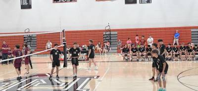 The Delaware Valley boys’ varsity volleyball team knocked down Whitehall in the state playoffs.