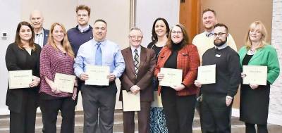 From left: Jennifer Passenti, Dave Chant, Nicole Hammer, Luke Turano, Frank Segarra, Paul Brislin, Amanda Cykosky, Amy Burke, Jim Hamill, Ryan Saunders and Cindy DeFebo.