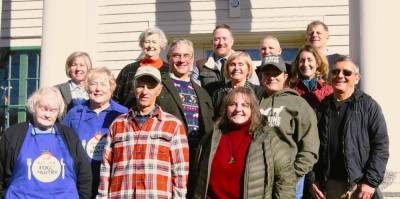 Nonprofit representatives gather with Greater Pike Board Chair Gail Shuttleworth (second from left) and Chuck Petersheim (center, second row).