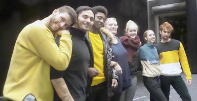 The Bang Group with choreographer Johanna LjungQvist-Brinson pictured fourth from right